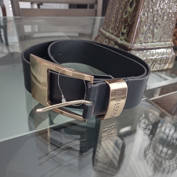 Kenneth Cole Black Leather Belt Belts